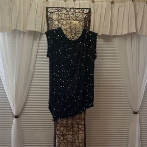 Rock & Republic Black Top with White Stars